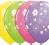 Balony Gumowy Ql. Kwiatki mix kolor - 30 cm 3 szt