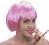 *Peruka Króciutka różowa* karnawał
