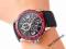 Duży Zegarek Męski - Czarno-Czerwony + Pudełko
