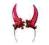 Opaska ATŁASOWE ROGI CZERWONE diabeł strój 2562-2g