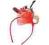 Opaska na głowę RETRO czerwona przebranie LXH001Bg