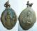 Stary medalik św. Rita z Cascia Serce Pana Jezusa