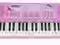 Różowy keyboard organy dla początkujących a609