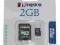 microSD 2GB LG GD330 GD510 GD900 GM730 GT500 GT505
