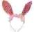 Opaska na głowę różowe USZY w cekiny strój GD049g