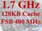 Celeron 1.7GHz/128KB Cache/400MHz FSB S.478 +PASTA