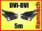 5m Kabel DVI-DVI FullHD 24+1PIN BLISTER FILTR X2