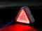 Trójkątna migająca latarka LED biało czerwona KERG
