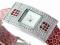 Zegarek Damski ELEGANCKI RED Cyrkonie SWAROVSKI