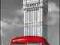 LONDYN - BIG BEN and RED BUS giga plakat 53x158cm