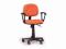 Biurowy fotel młodzieżowy DARIAN pomarańcz bawełna