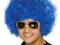 GĘSTA PERUKA AFRO NIEBIESKA prezent 18 TURBOKROWA