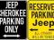 szyld tablica JEEP Reserved Parking Only ALU USA