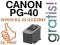 XXL CANON PG-40 MAX POJEMNOŚĆ 20 ML - WYSYŁKA 0 ZŁ