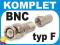 Wtyk F i przejściówka BNC na kabel koncentryczny