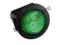 Przełącznik podświetlany okrągły AC zielony