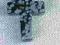 Krzyżyk Krzyż Obsydian Śnieżny 2212b