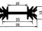(X) radiator czarny AL T-45 H=12 W=34 L= 45mm 9W