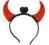 Opaska na głowę ROGI ŚWIECĄCE Z SERCEM 1 szt. bal