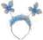 Opaska na głowę błękitne MOTYLKI 1 szt. kapelusz