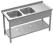 ZLEW 2-KOM 1600 x 600 x 850  Z PÓŁKĄ