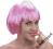 PERUKA RÓŻOWA krótka PANIEŃSKI PARTY KARNAWAŁ
