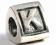 Piękny srebrny bead koralik modułowy litera K