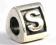 Piękny srebrny bead koralik modułowy litera S
