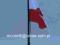 Bandera Polska, flaga 15x24cm + maszcik 39cm 00111