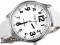 BIAŁY ZEGAREK Z DUŻĄ TARCZĄ - BIAŁY SKÓRZANY PASEK