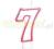 Świeczka urodzinowa  "7"
