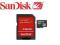 SanDisk MicroSDHC 4 GB + ADAPTER SD