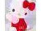 Maskotka Hello Kitty przypinka na magnes czerwony