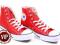 CONVERSE MĘSKIE TRAMPKI WYSOKIE RED 42,5 -%VIP