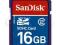 SANDISK SECURE DIGITAL SDHC 16GB