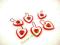 Zawieszka/przylepiec serce! 6 szt!