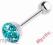 KOLCZYK DO JĘZYKA - KÓŁKO - MOC KRYSZTAŁKÓW TURKUS