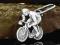 wisiorek kolarzem kolarstwo rower kolarz SREBRO