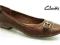 OKAZJA BRĄZOWE BALERINKI CLARKS HENDERSON FUN 37,5
