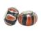 PD226 Lampwork koraliki modułowe czerwono-czarne