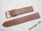 ELEGANCKI BRĄZOWY SKÓRZANY PASEK DO ZEGARKA 18mm