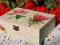 Decoupage herbaciarka szkatulka puzderko MAGNOLIA