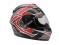 NAXA KASK ZAMKNIĘTY F13/D - CZERWONY WZORY - XL