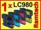 1 TUSZ BROTHER LC1100 LC980 DCP-145C DCP-165C 185C