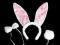 Strój Króliczka PLAYBOYA Uszy Muszka Ogon Playboy