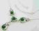 kolia naszyjnik srebrny srebro malachit groszek