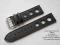CZARNY PASEK DO ZEGARKA W STYLU RALLY 22mm SKÓRA