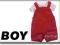 NEXT WIOSNA OGRODNICZKI I BODY RED LINEN 0-3 M