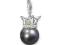 Zawieszka Charms - Czarna perła w koronie 01/252