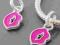 ZAWIESZKA MODULOWA PINK ROZOWE USTA CHARM  nr33